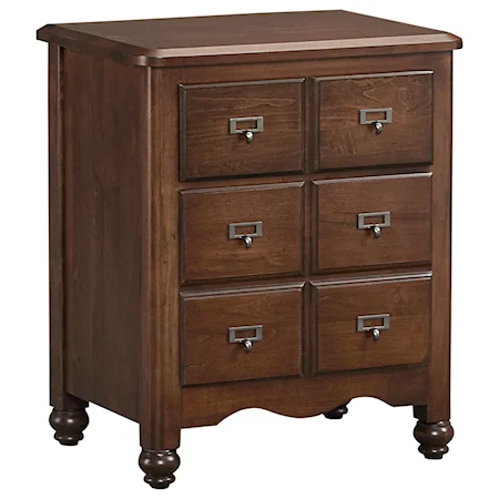 Solid Wood Apothecary Night Stand - 2 Drawers